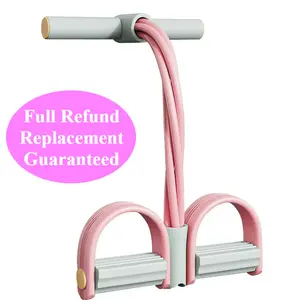 Snap-Proof-Fitness Resistance Tube Set - 6-Tube Pedal Ankle Puller Multi-Function Latex Tension Rope for Full-Body Strength Training Tummy Waist Slimming Home Gym Workout Equipment