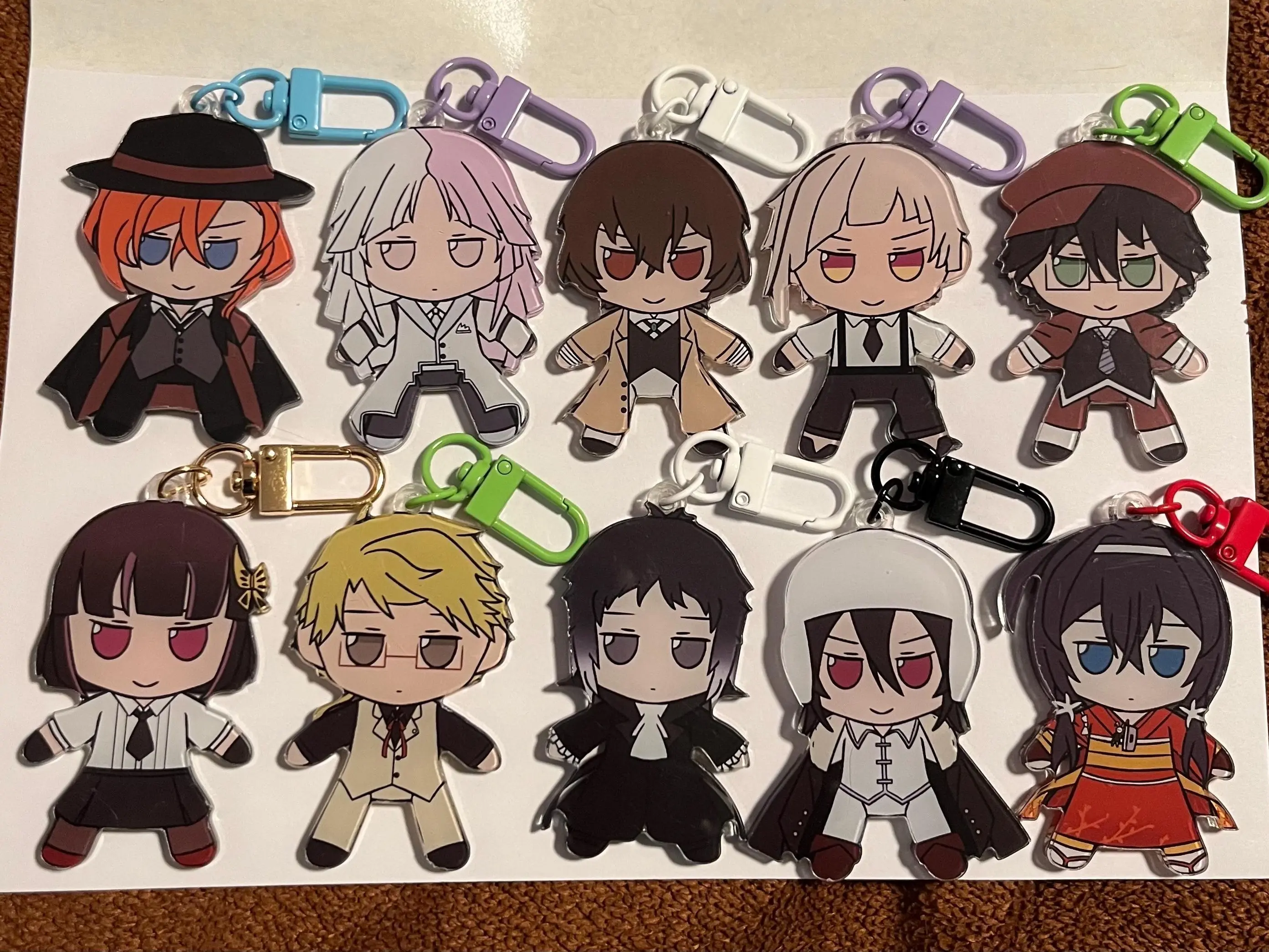 Bungo Stray Dogs BSD Acrylic Keychain ! Cute Keyring Accessory, Fun Charm For Backpack Or Purse | High Quality and Customer Favorite Items