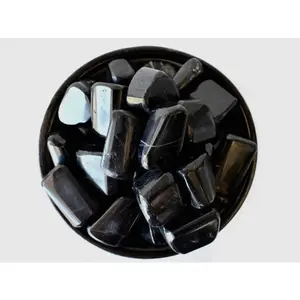 Black Tourmaline Crystal Tumble 3 Pieces