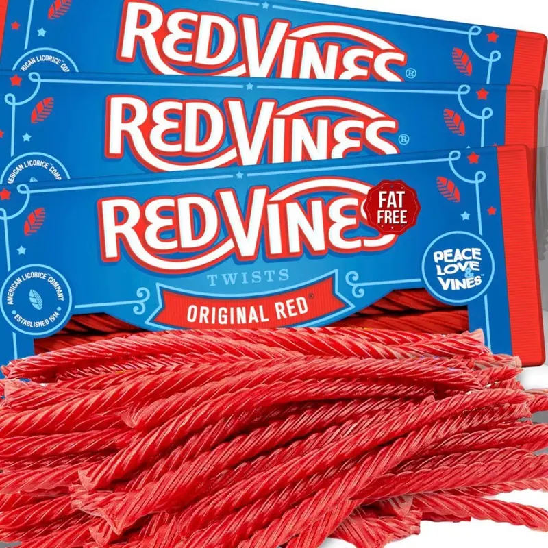 Redvines Minis Original Red Soft Chewy Licorice Bites Bag - Snack Candy for Children, On-the-Go Snacking, Chewing & Bubble Gum Category Everyday Sweet Treat, Adults