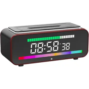 Fireplace Diffusers for Essential Oils, 400ml Flame Humidifier with Bluetooth Speaker, Clock & Alarm, 7-Color Ambient Light, Music Rhythm Lamp