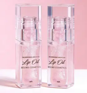 BossUp Cosmetics Nourishing & Healing Glittery Lip Oil 6ML 2PCS Hydrating Shiny Moisturizing Gloss for Daily Lip Care Glossy Finish - Hydrate