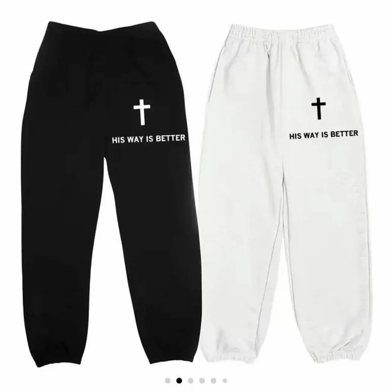 His Way Is Better Spiritual Sweatpants, Inspirational Christian Sweatpants for Men and Women, Faith Over Fashion Joggers, Cross Print Joggers, Christian Loungewear Joggers, Cotton Graphic Casual Sweatpants Z1T