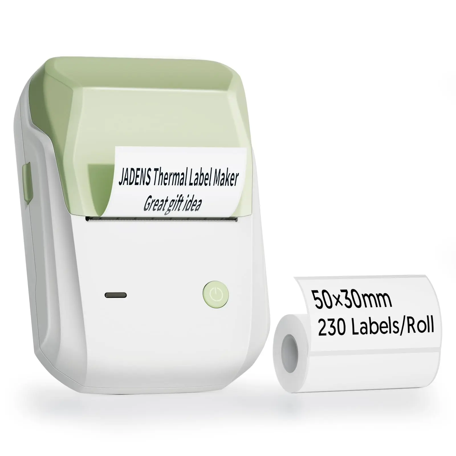 JADENS B1 Bluetooth Inkless Thermal Label Maker Machine - 2 in, Grey ABS Plastic, for Home/Business, Compatible with iOS/Android (Includes Tape), Inkless Label Printer, Thermal Printer
