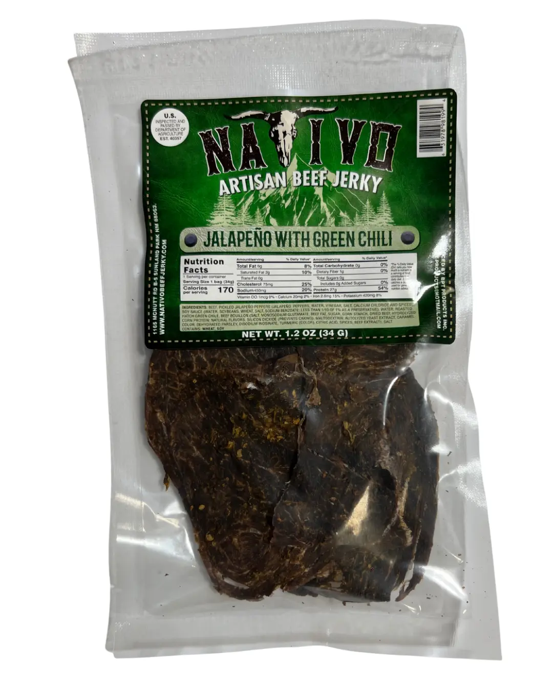 Jalapeño Flavor by Nativo Beef Jerky