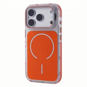 MagSafe Compatible iPhone Case with Camera Stand & Shockproof Bumper |   Clear Protective Cover for iPhone 12 13 14 15 16 17 Pro Max Plus Air Anti-Scratch & Drop Protection