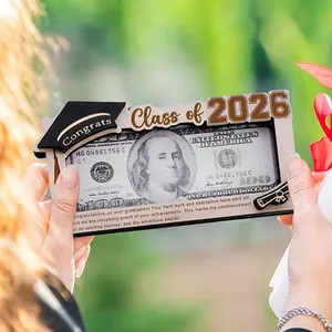 Graduation 2026 Money Holder-Unique Wooden Cash Gift Box for Class of 2026, Creative Graduation Perfect Gift for High School & College Graduates / Son/Daughter
