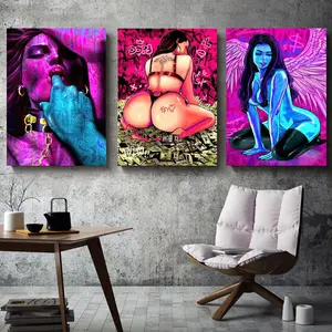 Abstract Sexy Girl Pattern Unframed Painting, Creative Artistic Canvas Wall Art, Modern Art Design, Art Illustrations, Waterproof Wall Decor for Home Living Room Bedroom Office, Ornaments