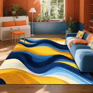 Exquisite square printed velvet carpet, Decorative Area Rug, versatile decorative style for home, commercial and indoor use, available in multiple sizes, machine washable,soft and not easy to shed, convenient and practical.