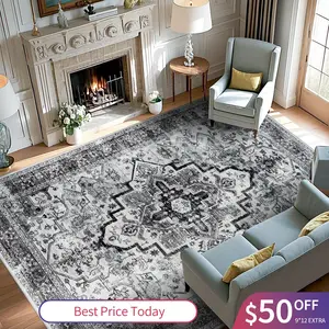 YIHOUSE  Boho Washable Rugs for Living Room, Area Rugs, Carpet,Soft Rug for Bedroom, Kid, Nursery, Dining Room，Non Slip, Low Pile