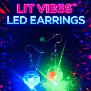 LIT Vib3s LED handmade festival earrings