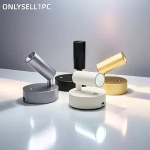 LED Magnetic Wall Light, USB Rechargeable 3-Color Touch Control, Dimmable - Perfect for Bedroom, Dining Room, Party, Exhibition. Ideal as, Decorative Spotlight, Bedside Reading Night Light, Computer Desk Lamp. Great Gift Idea. Modern Computer Lamp