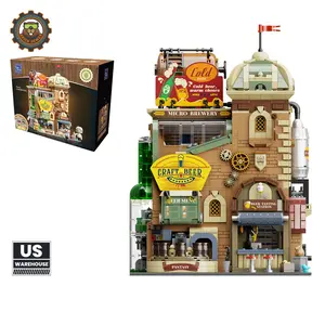 Restock in Progress | Craft Brewery Miniature Brick Building Brick Set, 3266-Piece Buildable Interlocking Decorative Puzzle Building Toy, Miniature Brick Buildings, Brick Set Buildings