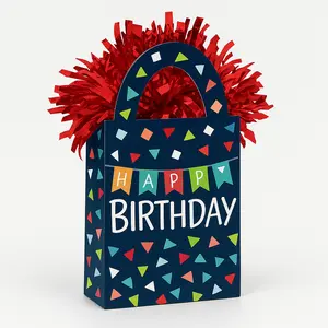 "Happy Birthday" Balloon Weight Gift Bag Accessory
