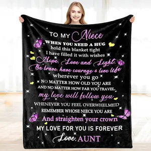 Niece Gifts from Auntie,Birthday Gifts for Niece Blankets, Niece Gifts, Aunt Gifts Blanket Best Aunt Ever Gifts, Birthday Gifts for Aunt Gifts to My Aunt Throw Blankets