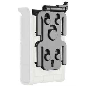 1-Park MOLLE-Compatible Tactical Panel - Heavy-Duty Black Plastic with 4 Mounting Holes & Ventilation, Fits Pouches, Packs & Outdoor Gear, Pouch Mounting Plate, Secure Gear Attachment, Durable Gear Attachment