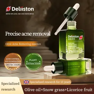 【Deliiston】Olive Anti-Acne Essence (for Sensitive Skin), Gentle Formula Suitable for Acne-prone Skin, Dry and Dehydrated Skin, Moisturizing Smoothing