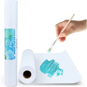 Drawing Art Easel Paper Roll, 16" Wide x 984" Long (82 Feet) White Painting Paper, 2 Packs for Kid Art Craft Coloring Wrapping Doodle Gift
