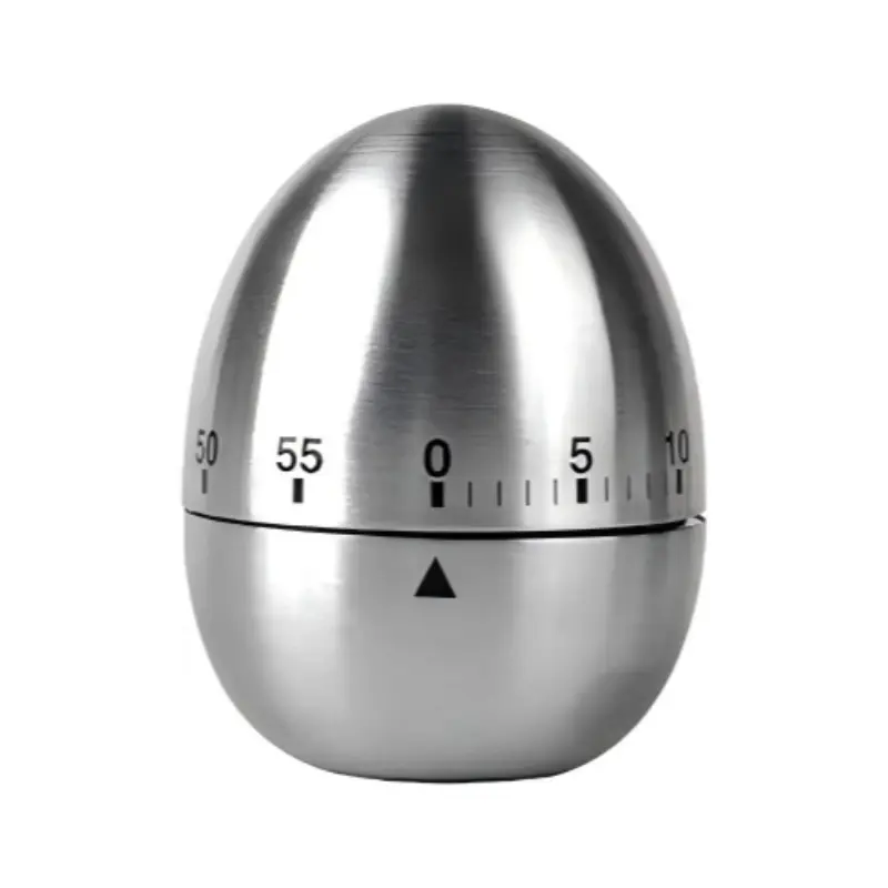 Mechanical Kitchen Egg Timer for Boiling Eggs, 60 Minute Rotating Alarm Clock, Stainless Steel Waterproof Countdown Timer, Kitchen Timers