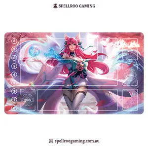 Riftbound Ahri Spirit Blossom Playmat Gaming TCG Desk Mat Mousepad Mouse Pad