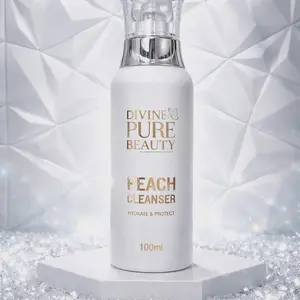 Divine Pure Beauty Peach Facial Cleanser - Single Item Skincare Cleanser for Adults, Cleansing Formula to Moisturize and Promote Radiant Skin