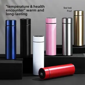 Thermos cup temperature water cup 304 temperature measurement digital display business stainless steel cup
