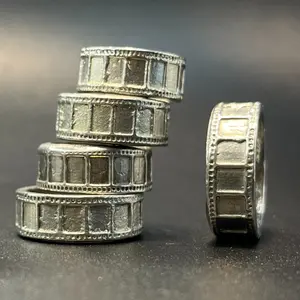Movie film reel pewter casted ring design