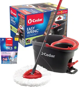 O-Cedar EasyWring Microfiber Spin Mop and Bucket Cleaning System + Lavender Pac (Variety Pack)