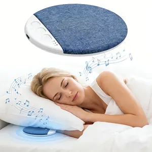 Ultra-Thin Bone Conduction Pillow Speaker Bluetooth Sleep Aid with White Noise Timer Mini Portable Wireless Speaker for Side Sleepers Private Listening No Disturb Partner Audio Bubble Crystal Device Durable - Earbuds, Phone