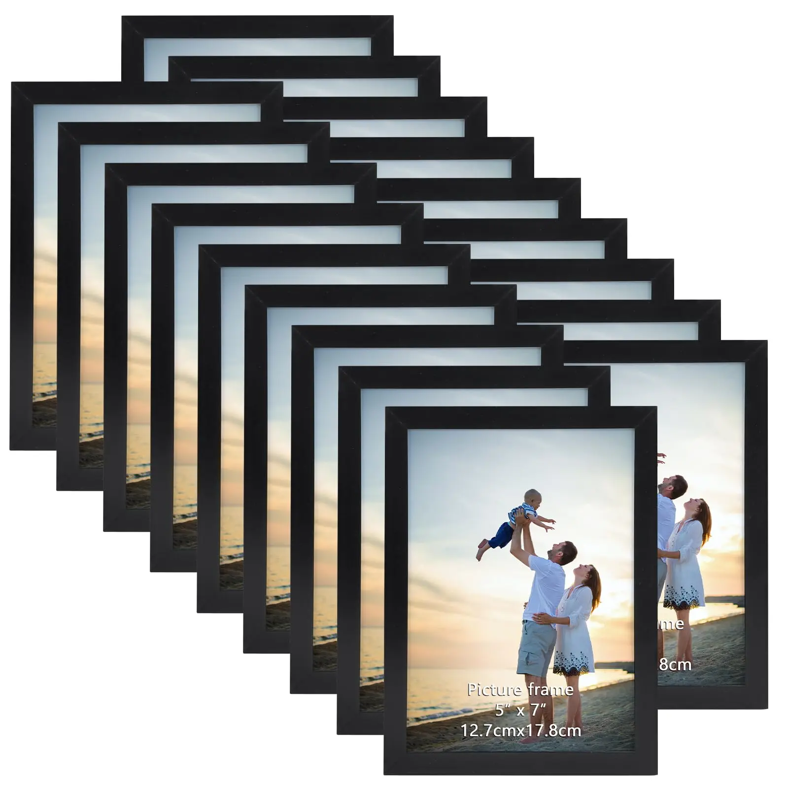 5x7 Photo Frame, 4 Counts/set Photo Frame, Wall & Desktop Display Photo Frame, Wall Picture Frames, Home Decor for Living Room Bedroom, Picture Frame Set
