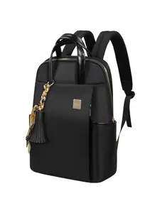Women's Laptop Backpack, 15.6 Inch Nylon, Chic Travel Business Bag, Lightweight Fashion Shoulder Bag, All Seasons Use