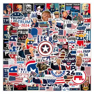 10/30/50/100PCS Trump 2024 Waterproof Stickers - Durable and Patriotic Decals