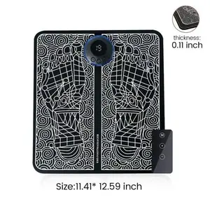 EMS Foot Massager Mat with Remote Control, Rechargeable Portable Foot Massage Mat for Daily Relaxation