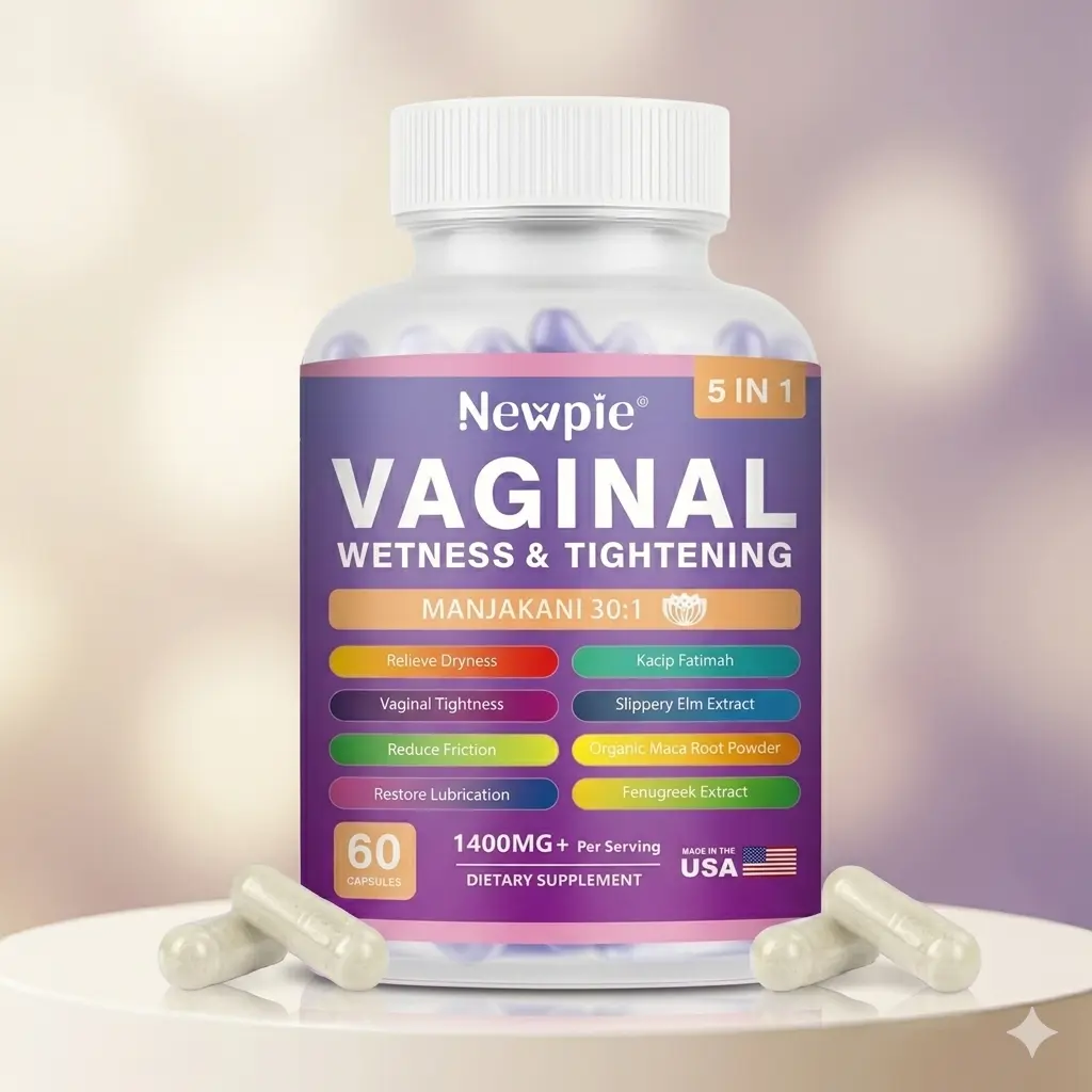 Vaginal Moisturizer Capsules, Female Vaginal Probiotics Wetness & Tightening Vaginal Wellness Supplement for Enhance Vaginal Muscle Tone & Vaginal Dryness- Vegan,  60 Capsules