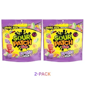 SOUR PATCH KIDS Fruits Mix Soft & Chewy Candy, Share Size, 11.03 oz (Pack of 2)