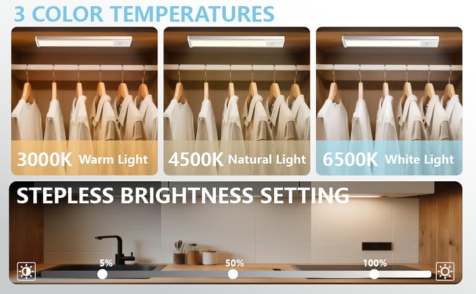 Night Lights, Dimmable Wireless Sensor Night Light, Dusk to Dawn Nightlight Led Night Lights for Bedroom, Bathroom, Hallway, Kitchen, Wardrobe, Pantry, Closet, Stairs, Sink Cabinet, Garage, USB Rechargeable Closet Lights Under Cabinet Lights Home Lighting