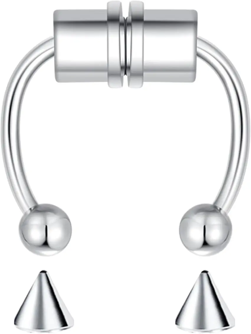5-18 Pcs Nose Rings Hoops Fake Nose Ring Fake Septum Fake Lip Rings Fake Septum Piercing Fake Nose Piercing Fake Nose Hoop Double Hoop Nose Ring Fake Double Nose Ring Nose Cuffs Faux Nose Rings Clip On Cartilage Hoop Earring