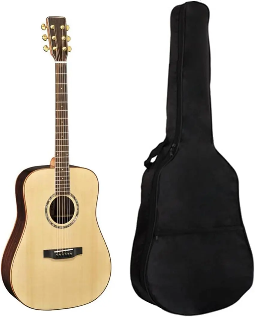 41-inch Acoustic Guitar Bag With Adjustable  Strap. Guitar Bag With  Hanging Loop, Suitable for Acoustic Guitars, Electric Guitars, Bass Guitars, and Classical Guitars
