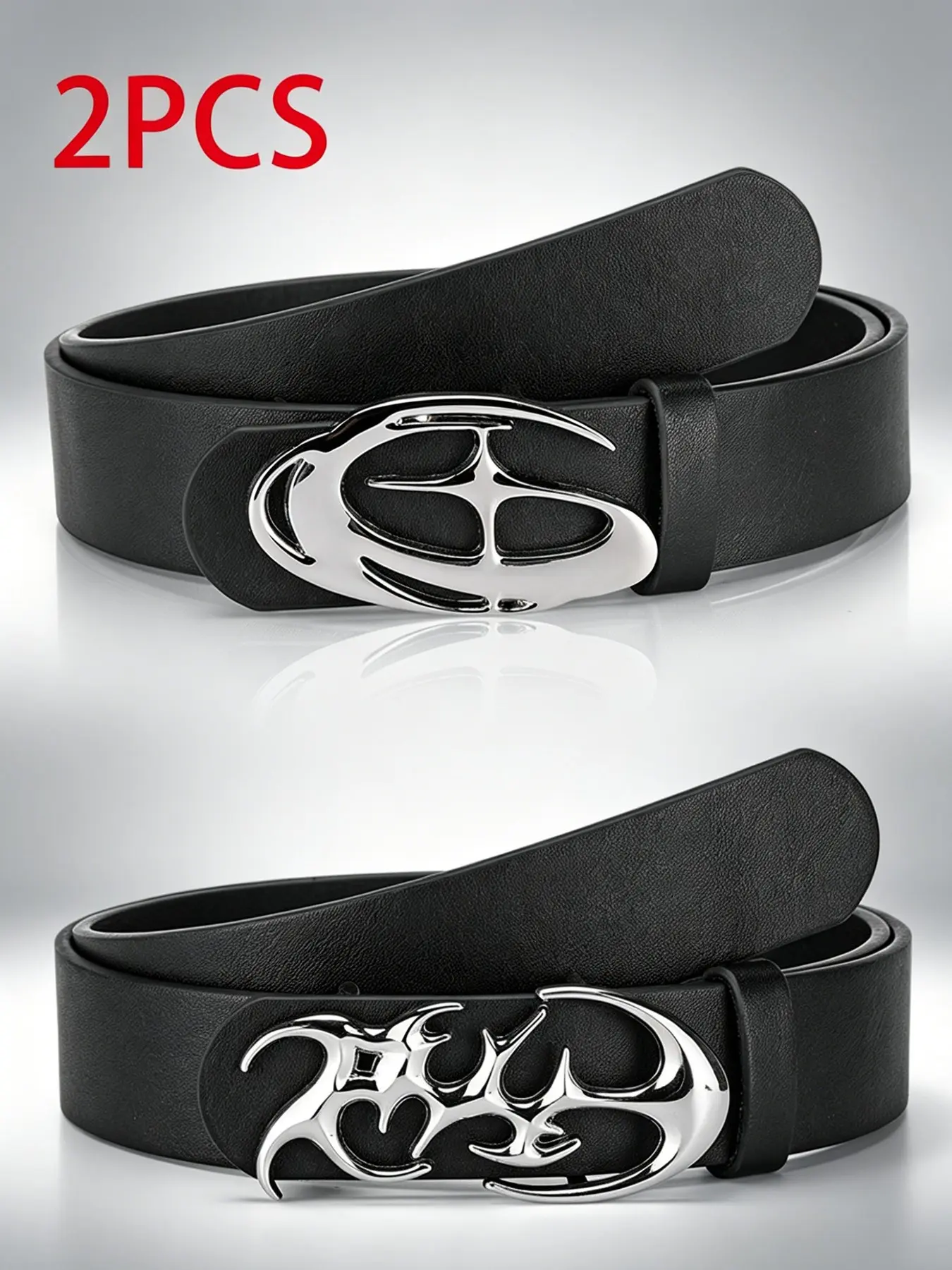 Unisex Fashion Couple Belt Set, Matching Belt, Punk Street Style, Alloy Star Buckle, Unique Design, Perfect for Christmas, Valentine's Day, Mother's Day, Star Decorated Belt, Statement Belts, Stylish Belts, Cool Belts