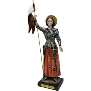 Juana de Arco 12 Inches Tall Regular Santo Estatua Saint Joam of Arc Brand New Religious Decor Polyresin Figurine