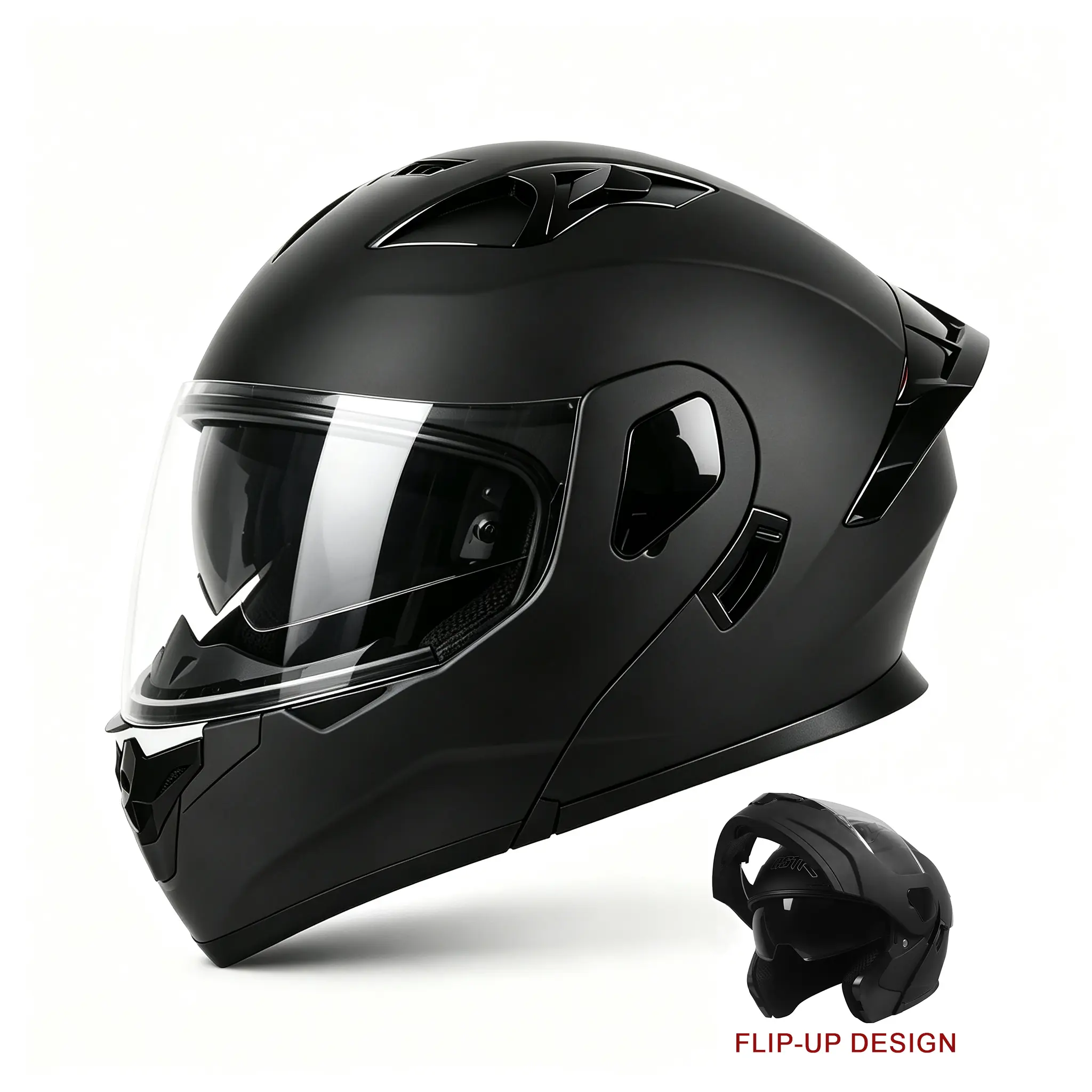 Spark DOT-Approved Flip-Up Full Face Modular Motorcycle Helmet for Adults Women Men, Dual Visor, Flip-Up Shield, Compatible with Moto/ATV/UTV, Includes Gloves & Mask