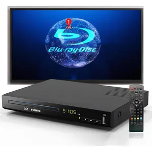 Blu Ray DVD Player, Blu-ray Disc Player CD Players with Easy Hook Up and User Friendly, 1080P  Theater DVD Player with HDMI Output, Support HDD and USB Playback