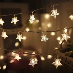 100 LED Star String Lights, 33FT Plug in Fairy String Lights Waterproof, Extendable for Indoor, Outdoor, Wedding Party, Christmas Tree, New Year, Ramadan, Garden Decoration, Warm White