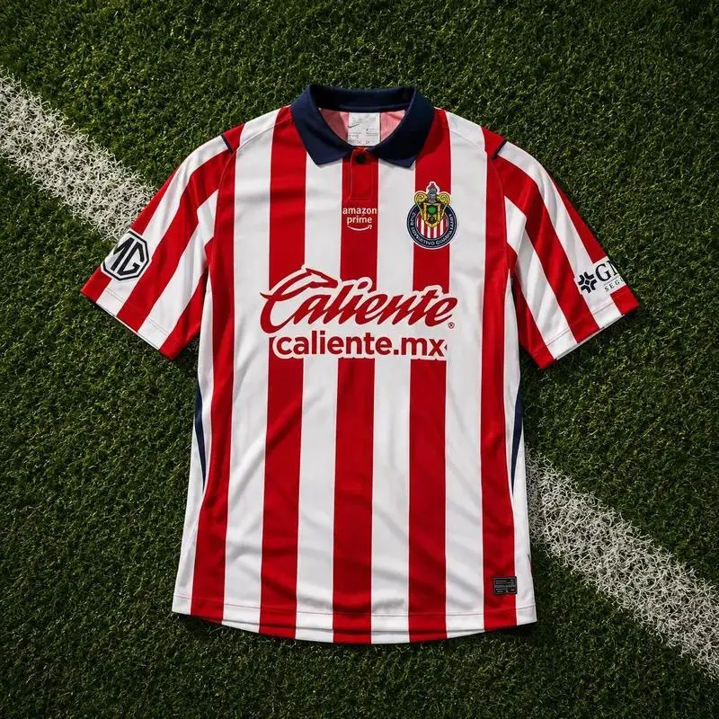 Chivas 26-27 Home Soccer Jersey | Breathable Quick-Dry Football Shirt for Men & Women | Short Sleeve Game Day Fan Jersey