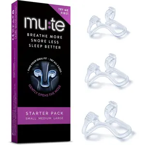 Mute Snore Stopper Nasal Dilator for Snore Reduction Starter Pack Increases Airflow Anti Snoring Devices Nasal Dilators for Sleeping Transparent Internal Nasal Dilator Snoring Solution Natural Healthcare