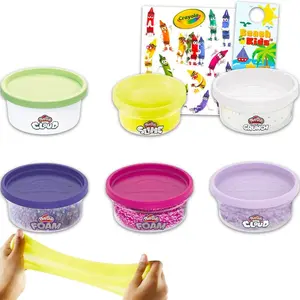 Play Doh Texture Slime Variety 6 Pack - Sensory Toys Bundle with 6 Play-Doh Scented Slimes with Watermelon Cloud, Coconut Crystal Crunch, Strawberry Foam, More | ASMR Tactile Toy Variety Texture Pack