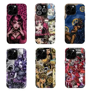 Monster High Phone Case, Edgy Goth Punk Tough Protective Cover, Compatible with iPhone 11-17 Pro Max/Plus and Samsung Galaxy S23-25