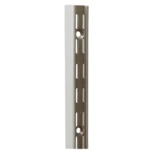 212 MAIN 48 in. Titanium Dual Track Steel Shelf Standard - Knape & Vogt 82 TI 48, Heavy Duty 450lb Capacity, Household Appliance Part, Pack of 10