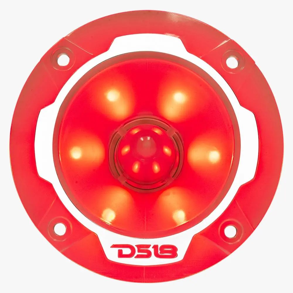 DS18 DS-PRO-TW2L PRO 1 Inch VC Aluminum Super Bullet Tweeter W/ RGB LED Lights 240 Watts 4-Ohm DS18