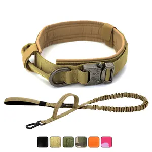 Dog Training Collar Adjustable Tactical Dog Collar And Leash Set Control Handle Pet Lead Collar For Small Big Dogs